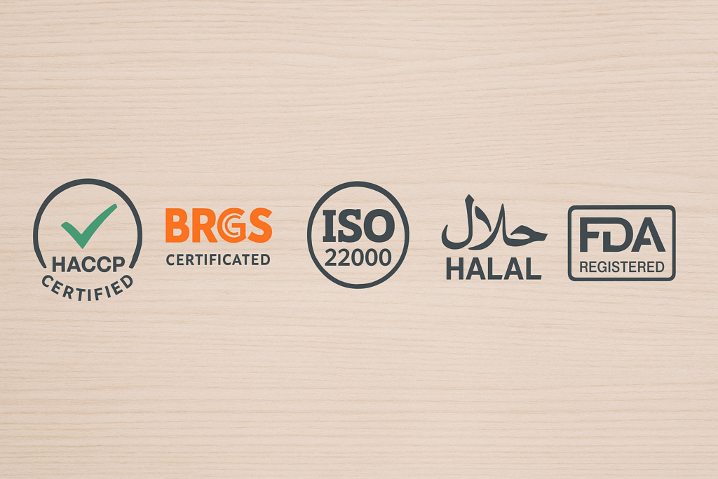 Top 5 Certifications Buyers Expect from Export-Ready Food Products